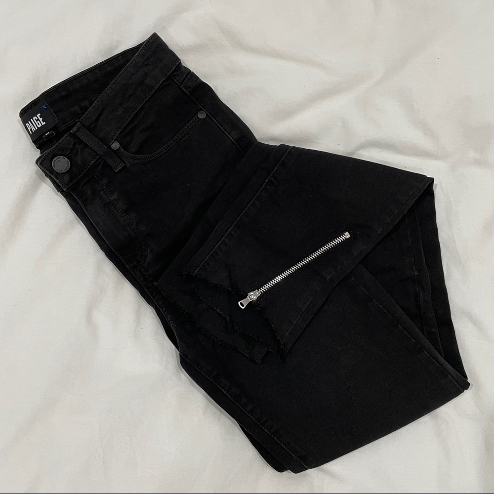 Paige Hoxton Ankle Cut with Zip and Raw Hem